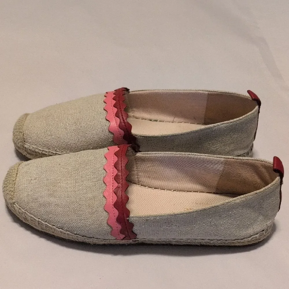 Kate Spade New York Greta Leather Wave Espadrille Flats Size 7